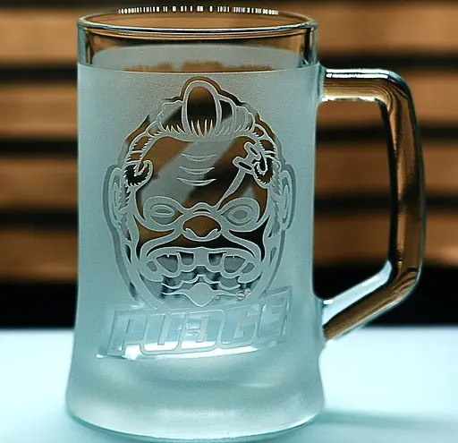 Пивний келих з ручкою Dota 2  Дота 2 з гравіюванням Pudge 660 мл скляний кухоль сувенір для геймера - фото 4