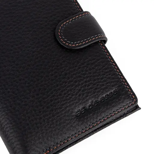 Чоловіче шкіряне портмоне з відділенням для паспорта De Esse LC47835-1X чорне - фото 7