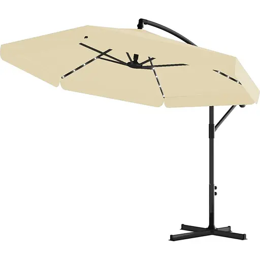 Садова парасоля GardenLine GAO1503 Banana з LED підсвіткою Beige [144770]