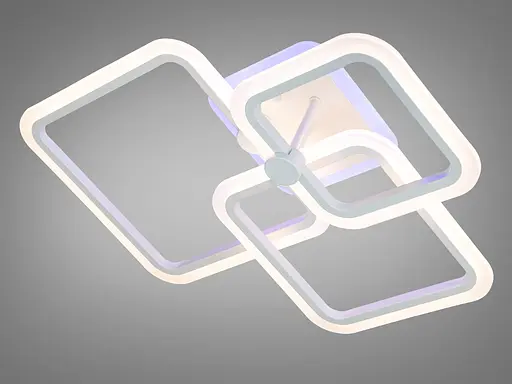 Пристельная светодиодная люстра с пультом, димером, 65W, белая - фото 2