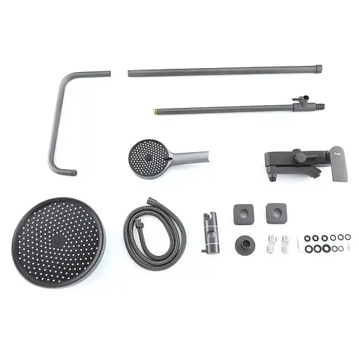 Душова система Frap F2475-9, Графітовий хром - фото 5