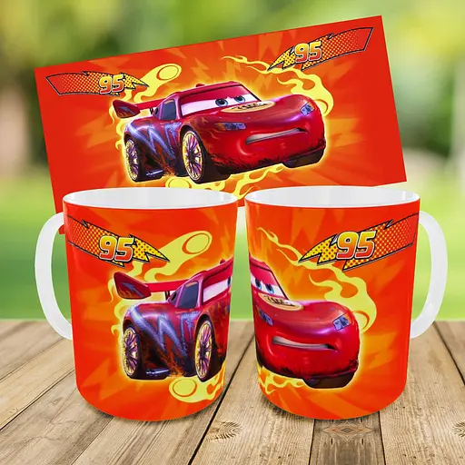 Набор: детская сумка-бананка+кружка Тачки Молния Маквин 32х15см,бананка для мальчика через плечо (00977) - фото 3