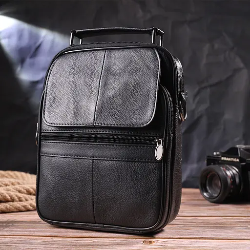 Чоловіча шкіряна сумка Vintage 19,5х25х6 см sum0022412 - фото 7