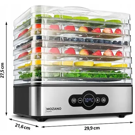 Сушарка для овочів, фруктів та грибів Mozano 400 Вт дегідрататор - фото 4