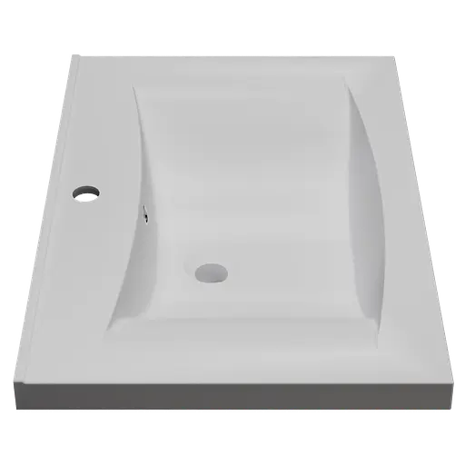 Раковина глянцева врізна Amidicon Liza 70 702x480 з литого каменю LIZA_70_HL, Білий - фото 3