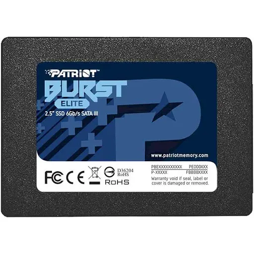 Накопичувач SSD Patriot Sata 2.5" 240Gb Burst Elite 3D TLC 250 256 (PBE240GS25SSDR) - фото 1