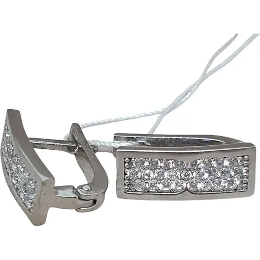 Срібні сережки Ювелір Стандарт з фіанітами. 5734