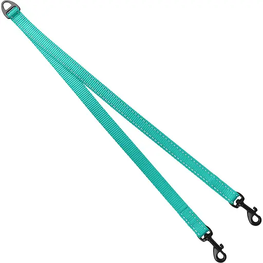 Поводок-спарка для собак рефлекторный Barksi Active (ширина 16 мм, длина 60 см) ментоловый - фото 2