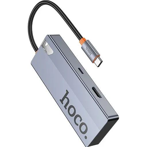 USB-хаб Hoco HB50 Wow 5-in-1 Deep Space Gray [140638] - фото 2