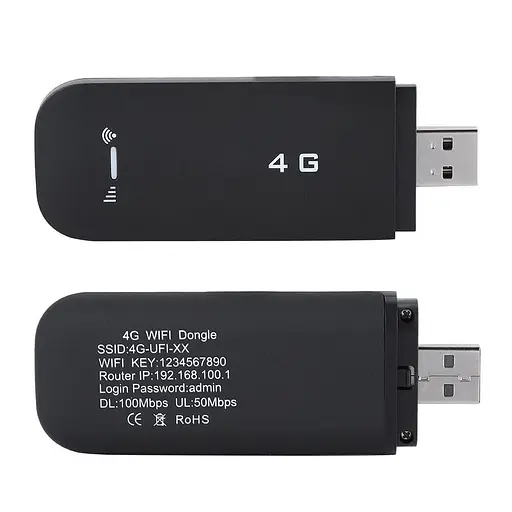 Wi-Fi модем роутер H760UFI-2514 (В1/В3) 4G LTE/3G/2G USB, 150 Мбит/с, Plug & Play, черный - фото 6