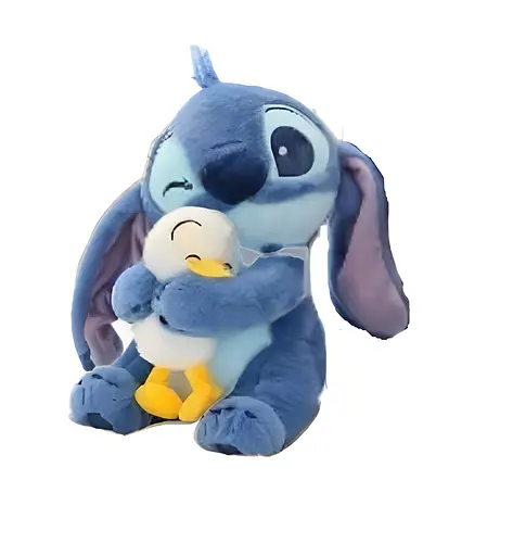 М'яка іграшка M 18008 Стич з каченям, висота 24см, шелестіючі елементи на спині (6900077198546) - фото 1