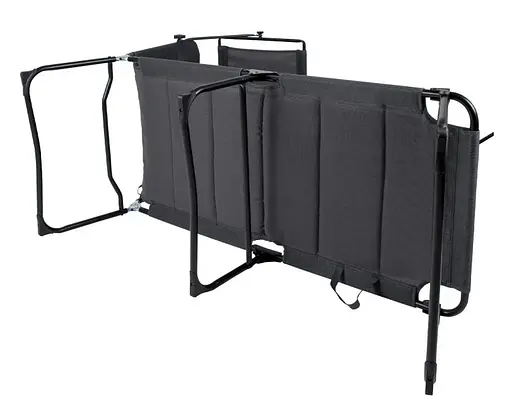 Ліжко розкладне Bo-Camp Sun Lounger With Sunscreen 5 Positions Grey (1304492) (DAS303260) - фото 2