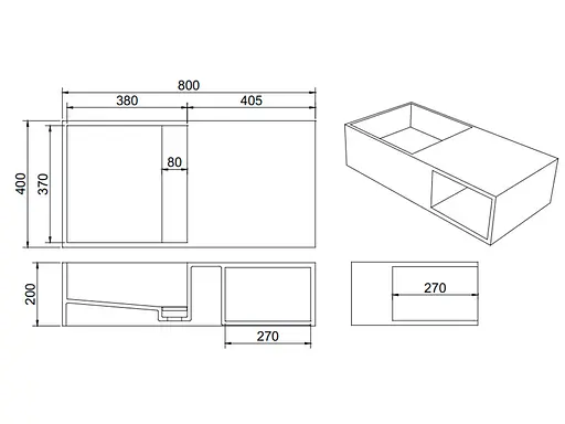 Раковина ASIGNATURA Monolith белая 25721804 - фото 4