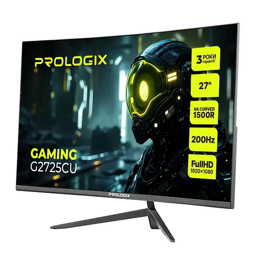 Монітор ProLogix 27" Gaming G2725CU Curved Black FHD VA 200Hz (G2725CU) - фото 3