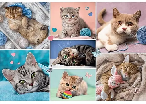 Пазл Trefl В мире кошек коллаж 100 эл. (16420) - фото 2