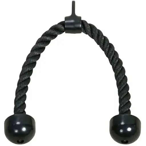 Канат для тяги York Fitness подвійний хват на трицепс з обертовим підвісом, хром