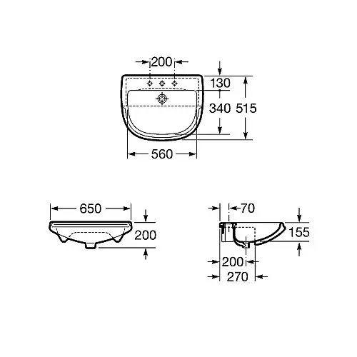 Умивальник Roca Gap A32747S000, Білий - фото 2