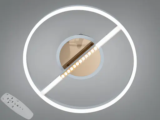 Люстра стельова Diasha біло-золота 48 Вт 8 кв. пульт - фото 1