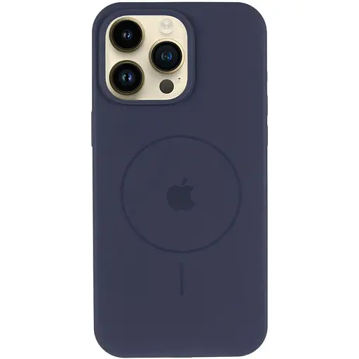 Чохол Epik Silicone Case Full Protective AA V2 with MagSafe для Apple iPhone 16 Pro 6.3 Темно-синій/Midnight blue - фото 3