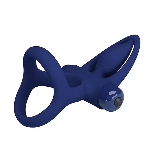 Виброкольцо Pretty Love Vibration Cock Ring синий - фото 4
