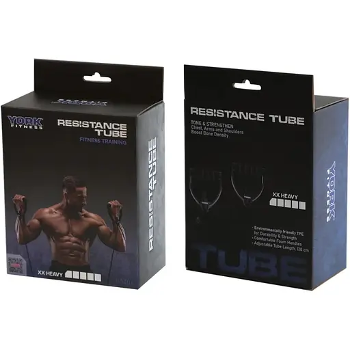 Еспандер трубчастий з ручками York Fitness 17-20кг, чорний - фото 5