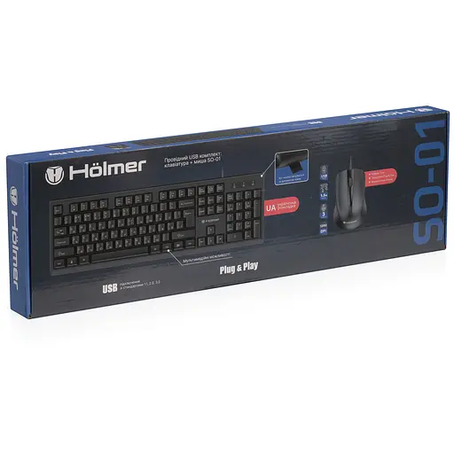 Офісний комплект Hölmer дротова клавіатура та мишка (SO-01) - фото 13