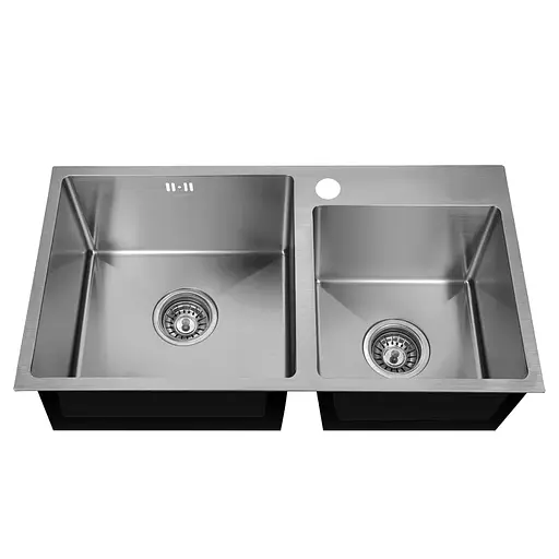 Кухонная мойка Mixxus MX7843-220x1.0-Satin MX0564, Нержавеющая сталь - фото 1