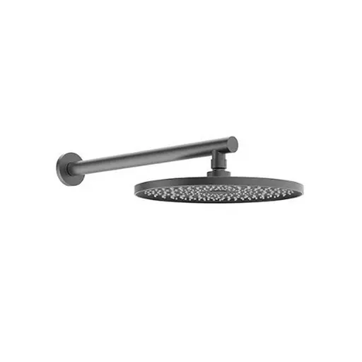 Душова система універсальна Qtap Slavonice прихованого монтажу на два споживача QTSLA113GMB45899 Gunmetal Black PVD, Шліфований чорний хром - фото 7