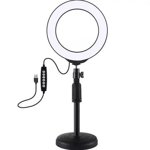 Кільцева USB RGBW LED лампа Puluz PKT3047B 6.2"+ настільне кріплення - фото 1