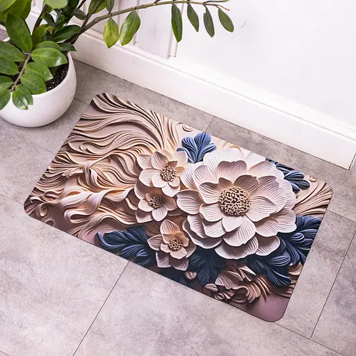Антискользящий 3D коврик для ванной комнаты из мягкого диатомита 38×58(см) влагопоглощающий коврик для дома ванны душа и туалета Yiwu HP-42-64 - фото 3