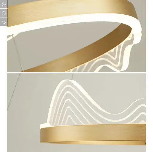 Светодиодная люстра 3 Мира PJ912 (40+60+80см) Золотистая - фото 5