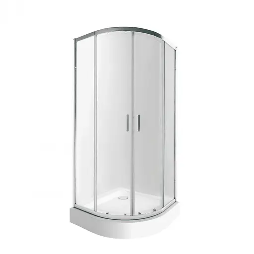 Набор Qtap душевая кабина Taurus CRM1011AC6 Clear + поддон Robin 301112 с сифоном - фото 1