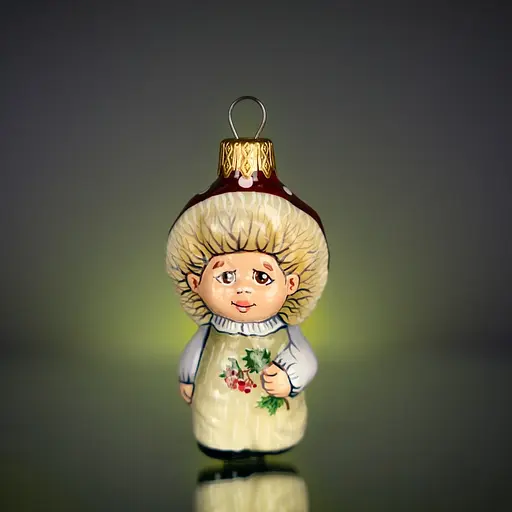 Ялинкова прикраса Різдвяні історії Хлопчик-Мухоморчик скло (4820001155020) - фото 2