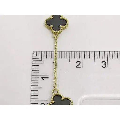 Золотой браслет Столичная Ювелирная Фабрика (Якорное) с ониксом. 322552ЖО 18,5 - фото 3