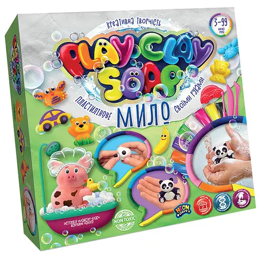 Набір творчості Пластилінове мило Play Clay Soap великий, укр, Danko Toys