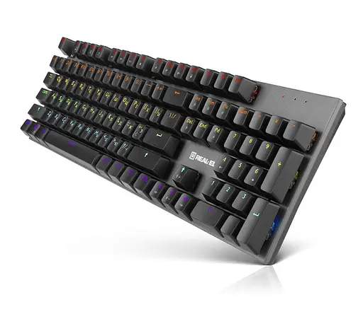 Клавіатура ігрова механічна REAL-EL M13 USB RGB Black - фото 4