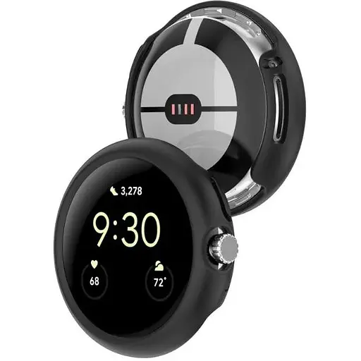 Чехол-бампер DK Пластик Vinyl для Google Pixel Watch 1/2 (black) - фото 2