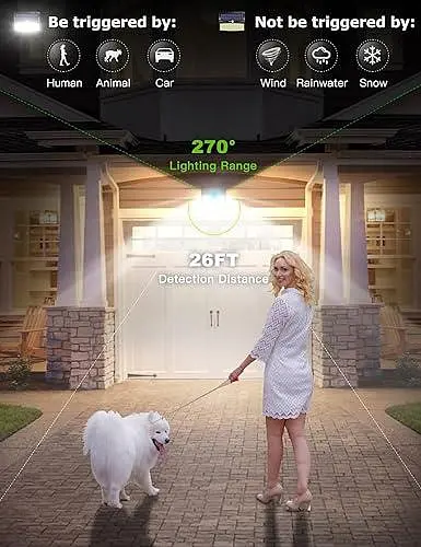 Зовнішні сонячні ліхтарі Світлодіоди 318, модернізовані сонячні ліхтарі безпеки Зовнішній датчик - фото 3