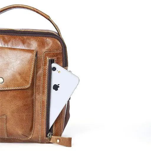 Чоловіча шкіряна сумка Vintage 18х21,5х6 см sum0020284 - фото 4