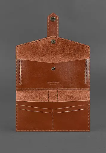 Шкіряне портмоне 3.0 світло-коричневе - фото 4