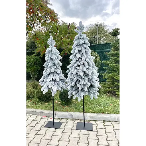 Ялинка Hvoya Style Lux лита вузька на металевій підставці 2 м засніжена - фото 2