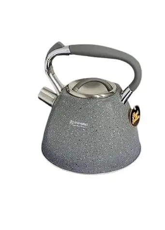 Металевий чайник Edenberg EB-1981 із свистком 3 л Сірий - фото 1
