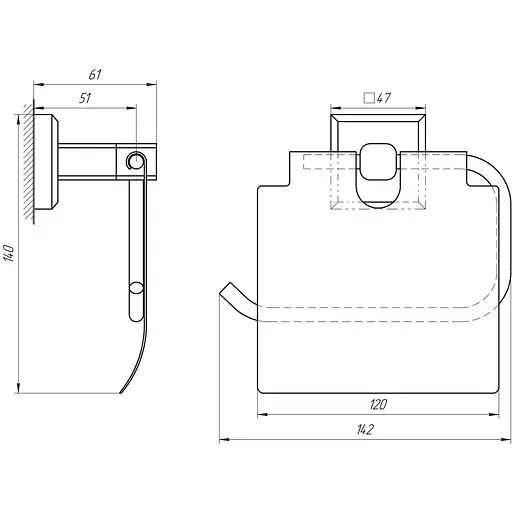 Держатель для туалетной бумаги TOPAZ TКВ 9926 - фото 4