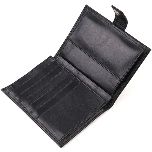 Мужской кожаный кошелек Canpellini 10х13х1.5 см acs0025650 - фото 4