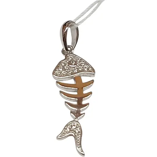 Серебряная подвеска Золотой квартал с фианитами. 4107