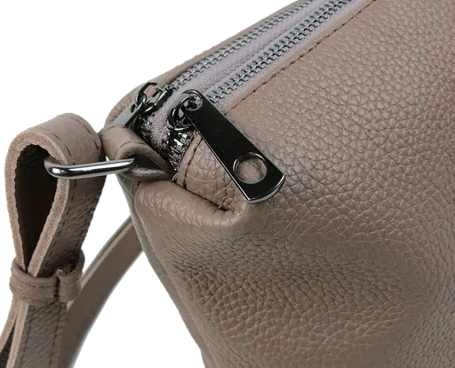 Женская наплечная кожаная сумка Borsacomoda бежевая sum0028717 - фото 9