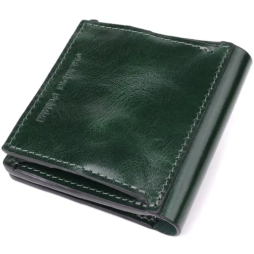 Кошелек в два сложения из натуральной гладкой кожи Grande Pelle 9.5х10х2 см acs0029665 - фото 2