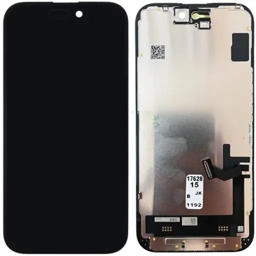 Дисплей Apple iPhone 15 із сенсором та рамкою, чорний
