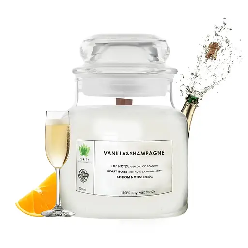 Аромасвічка Vanilla&Shampagne XM PURITY 100 г - фото 1