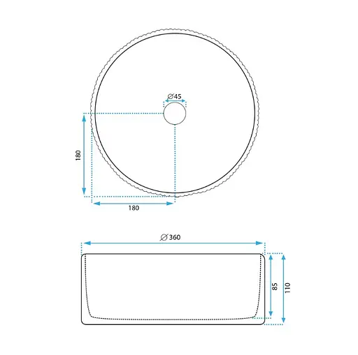 Умивальник Rea Delia white накладний REA-U0601, Білий - фото 9